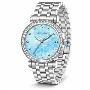 Invicta Wildflower Women’s Watch Silver and Blue Women's Watch, 33 mm